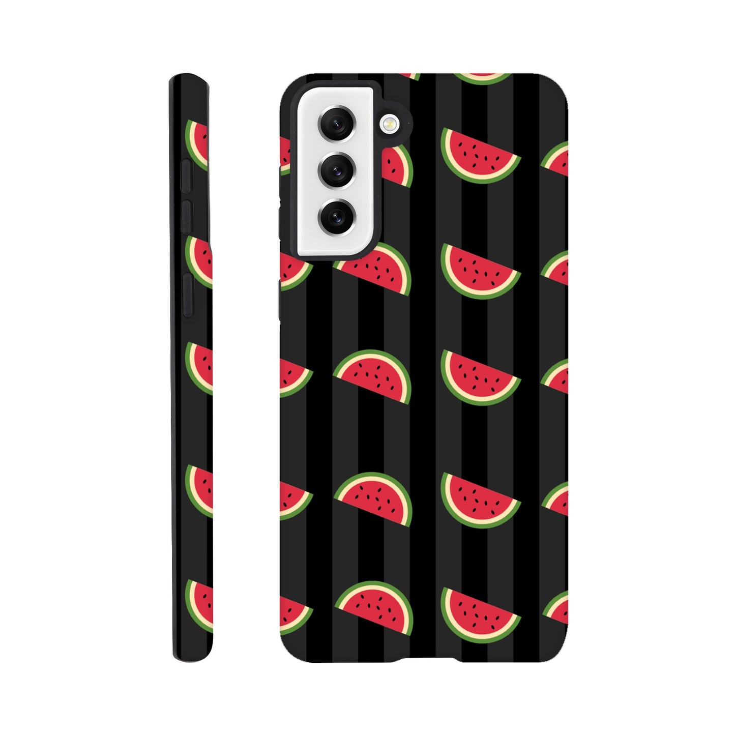 Watermelon Wonderland tough phone case with playful watermelon pattern front view