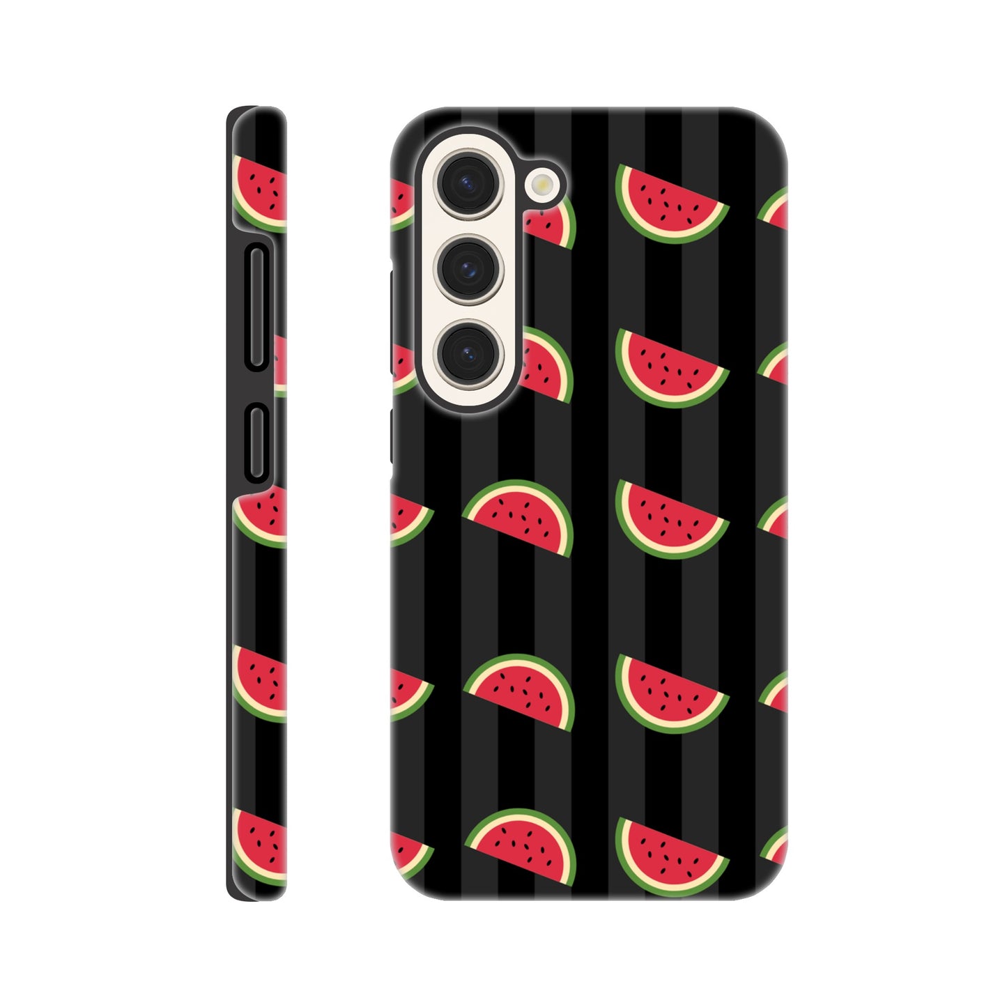 Watermelon Wonderland tough phone case with playful watermelon pattern front view