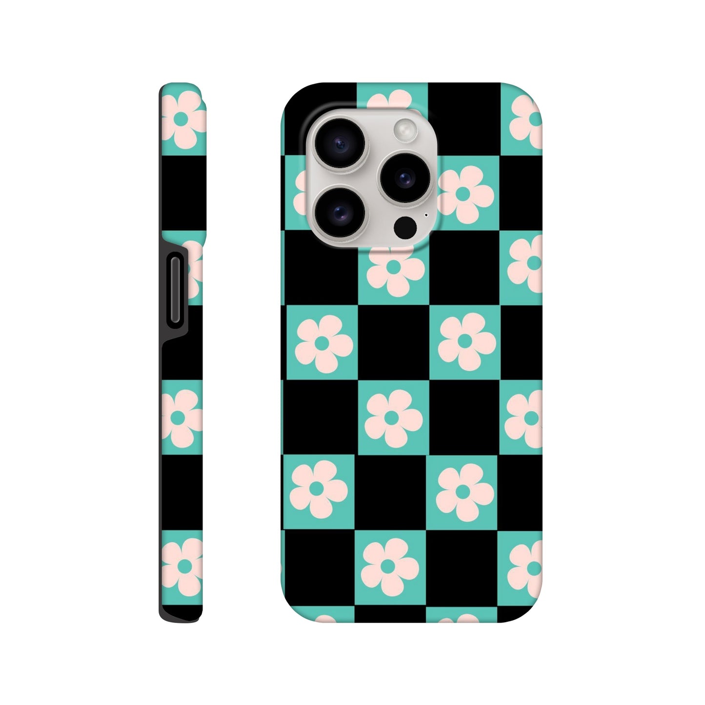 Garden Grids tough phone case with flowers