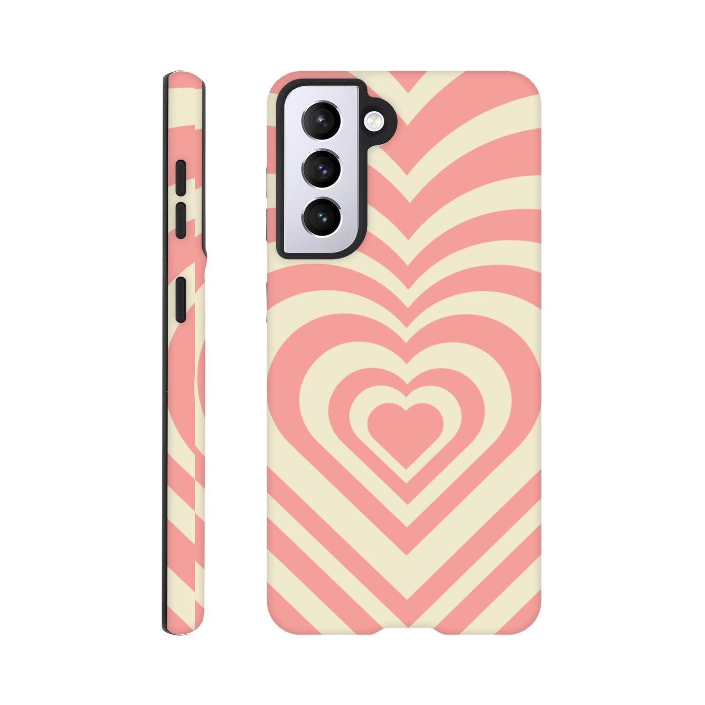 Wireless charging compatible heart pattern phone case