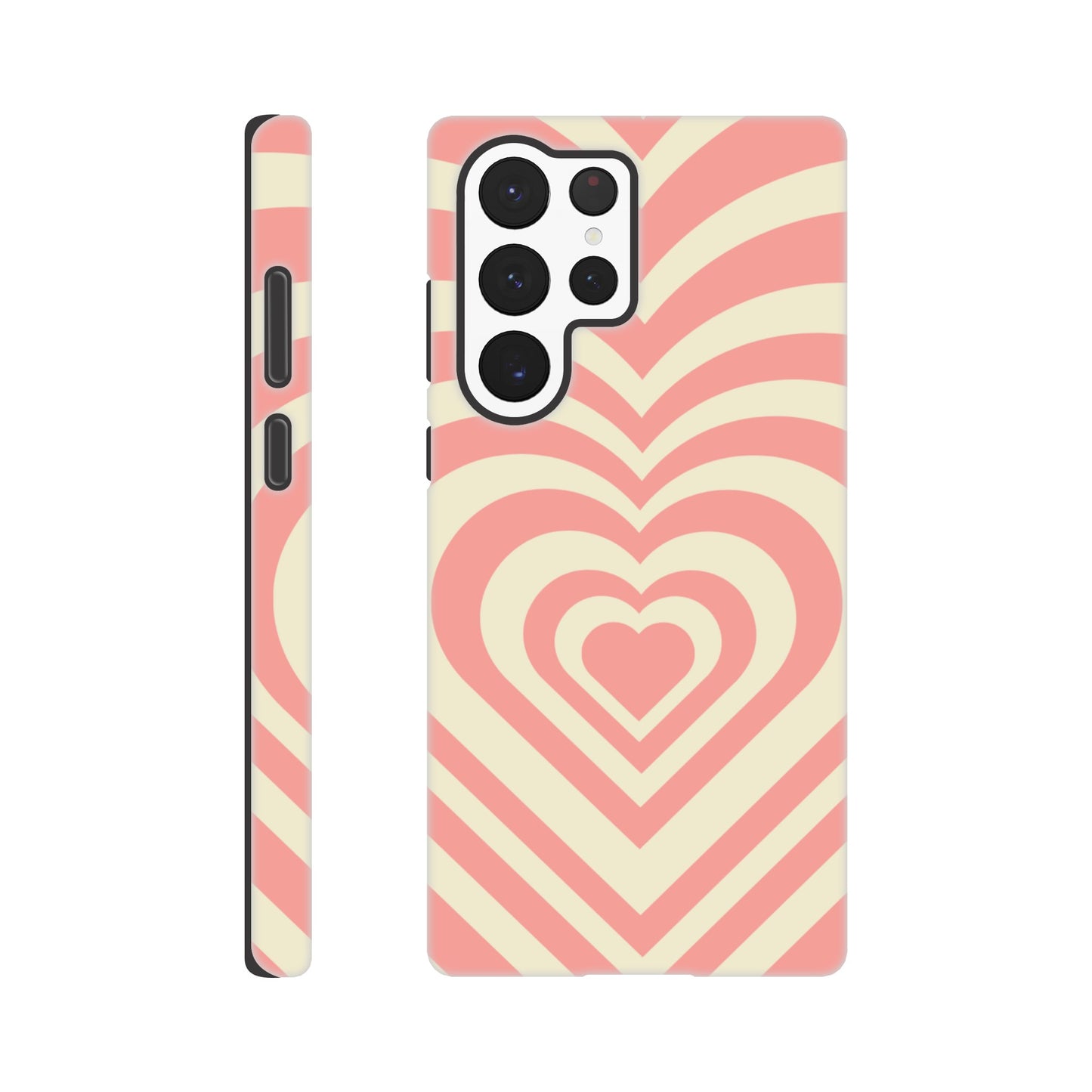 Wireless charging compatible heart pattern phone case