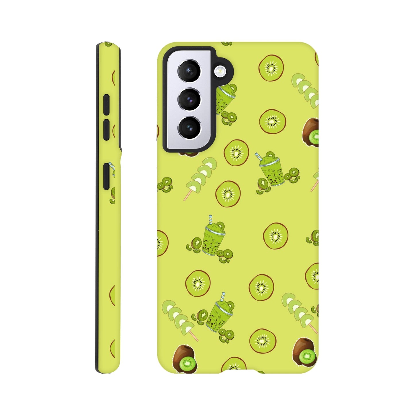 Kiwi Kicks tough case side view showcasing colorful design