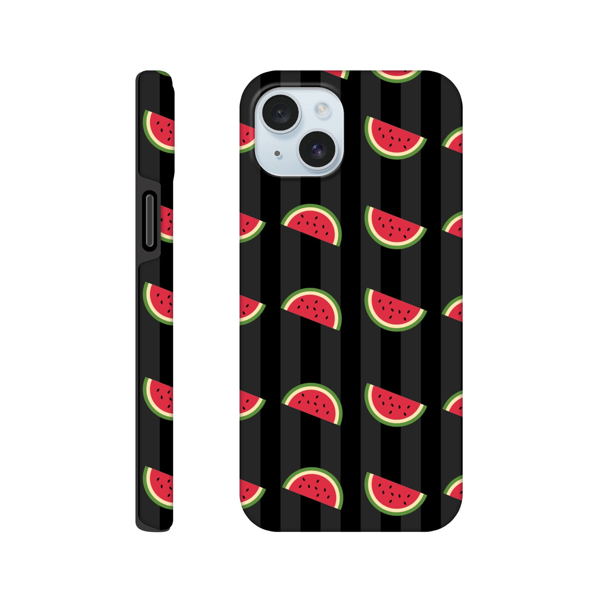 Watermelon Wonderland tough phone case with playful watermelon pattern front view