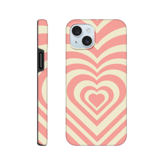 Retro heart design phone case