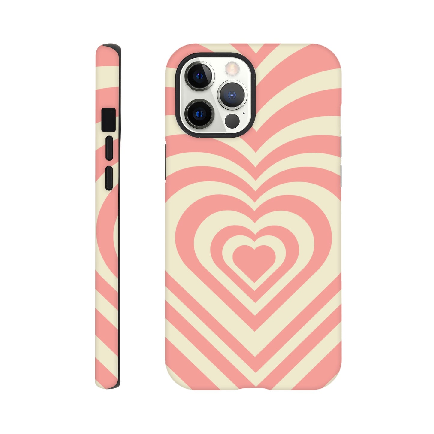 Retro heart design phone case