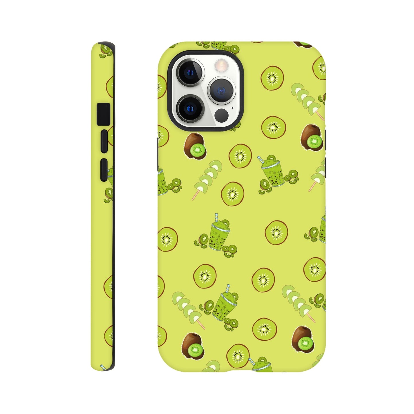 Kiwi Kicks tough case side view showcasing colorful design