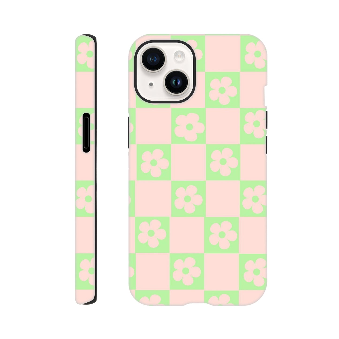 Garden Grids - Pastel tough case showcasing vibrant floral design