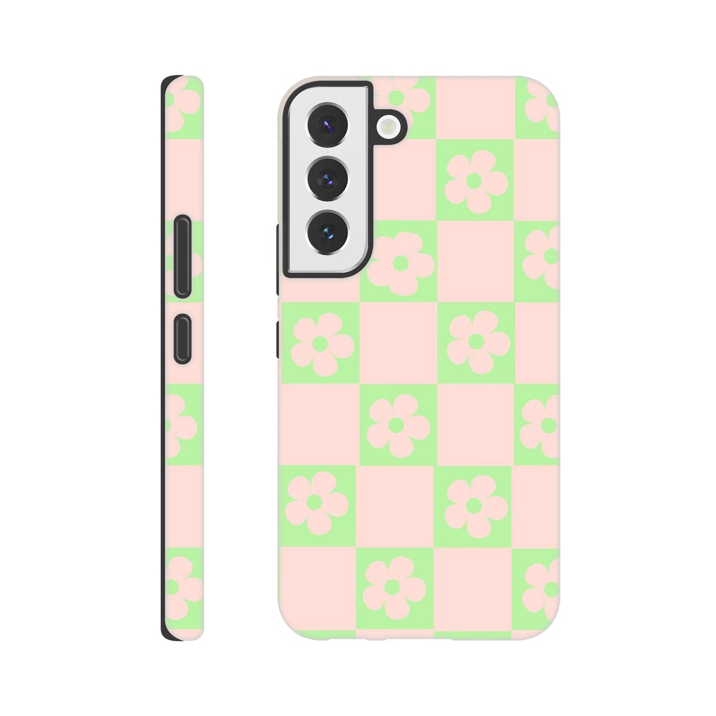 Garden Grids - Pastel tough case showcasing vibrant floral design