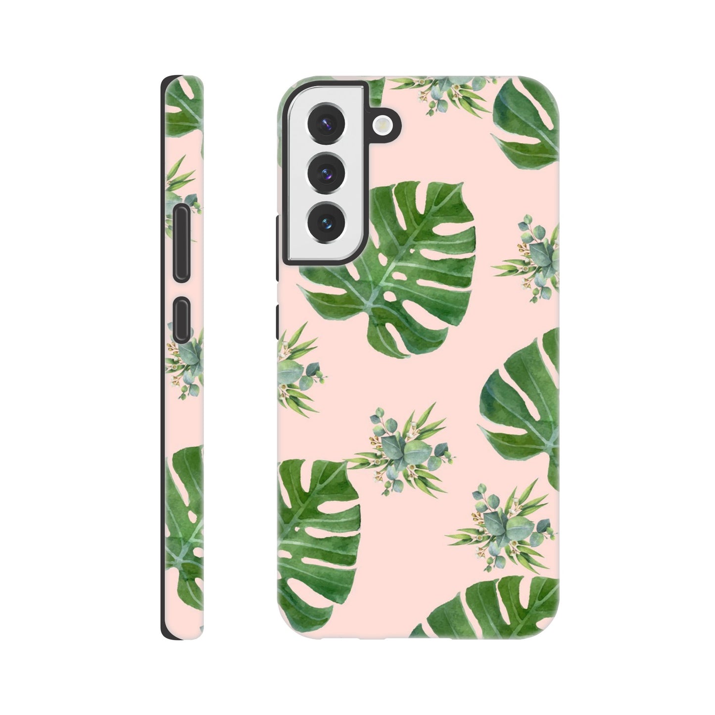 Leafy Lush phone case with colorful tropical foliage