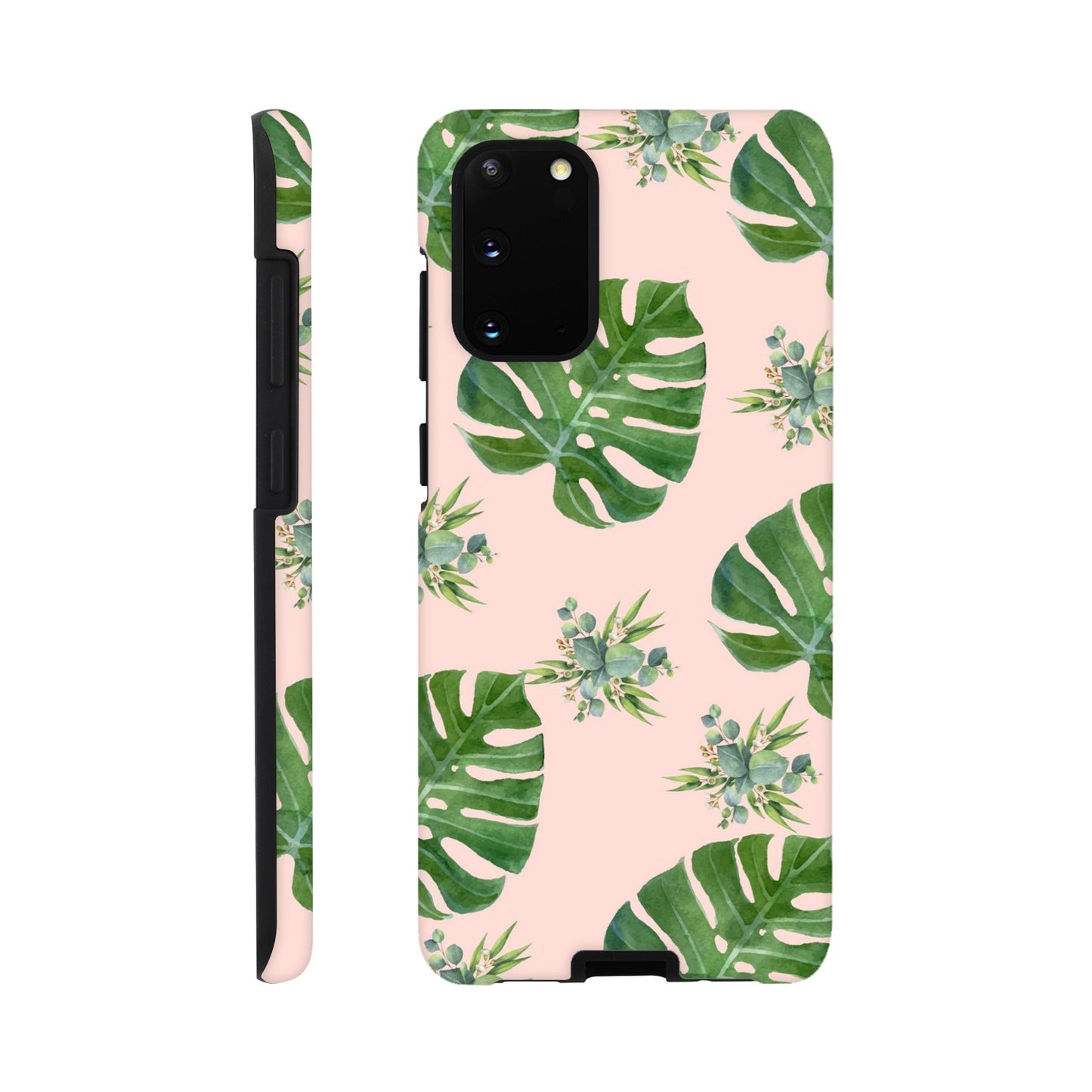 Leafy Lush phone case with colorful tropical foliage