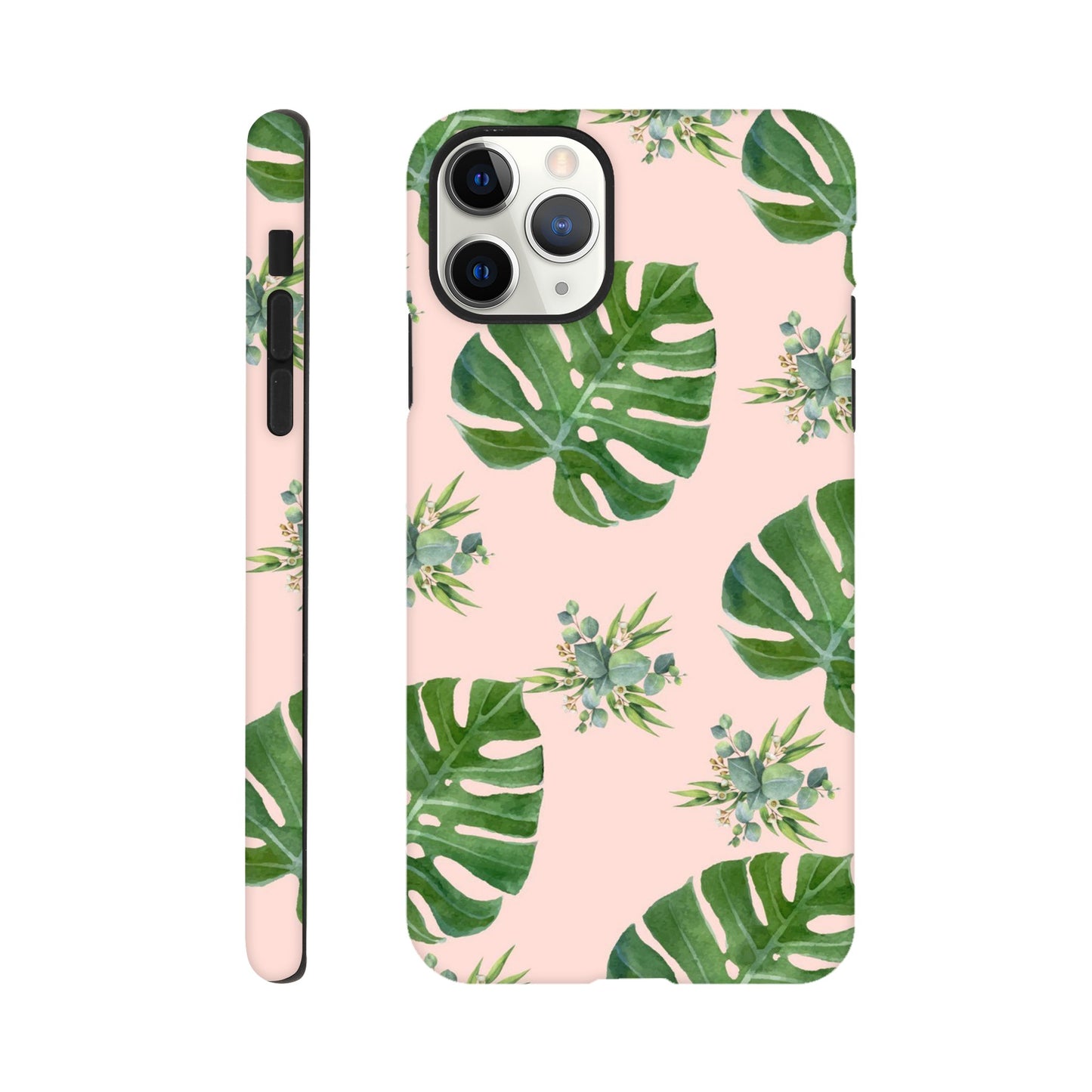 Leafy Lush phone case with colorful tropical foliage