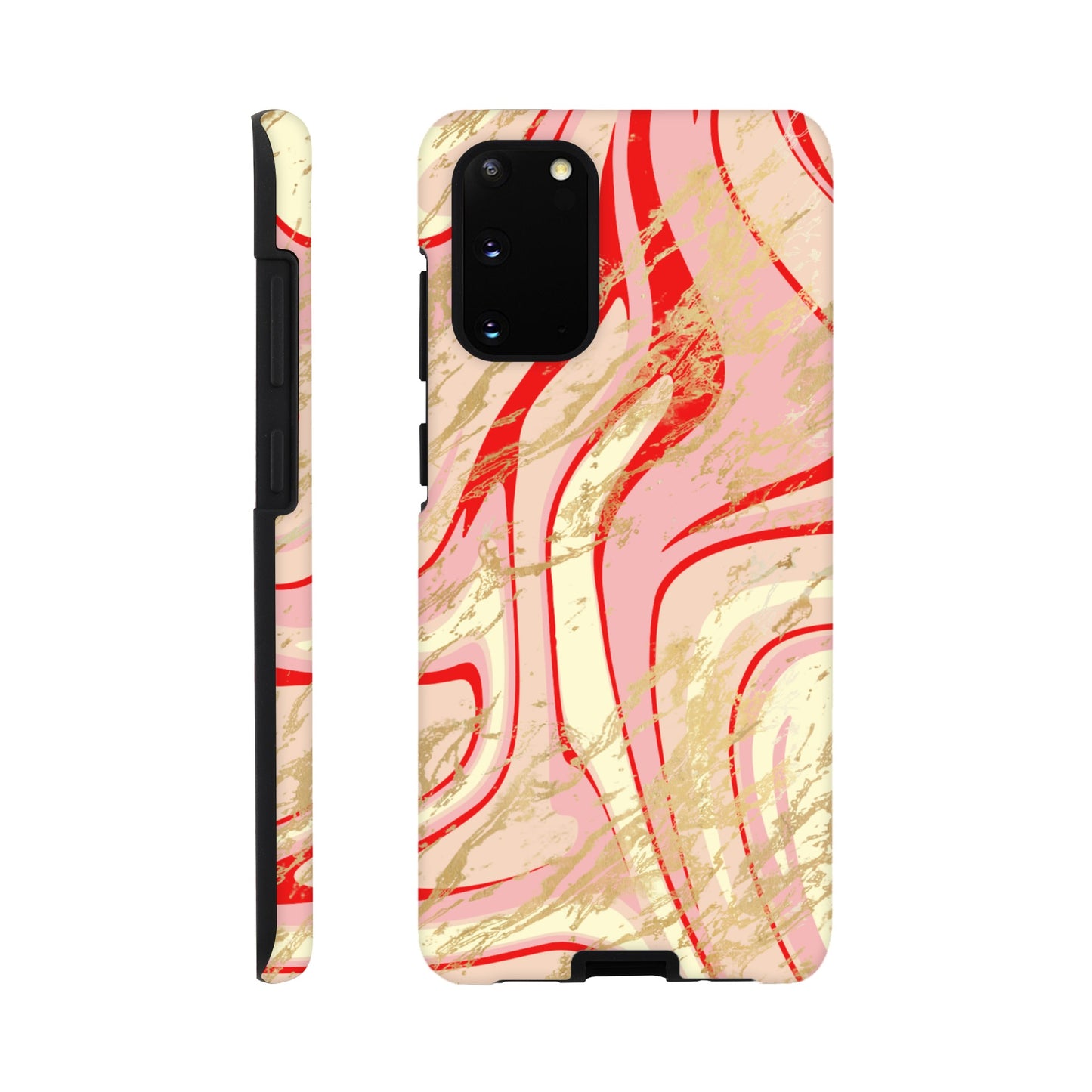 Pink phone case with elegant abstract design