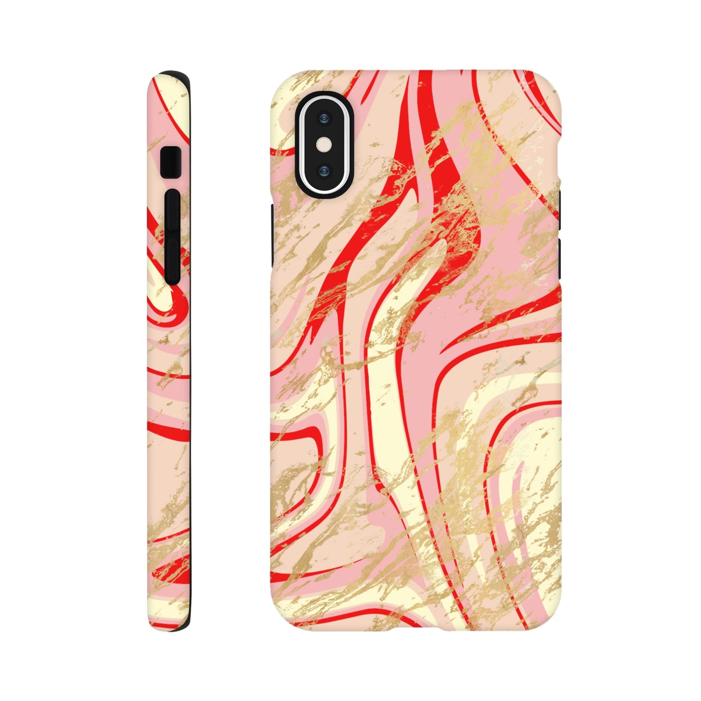 Pink phone case with elegant abstract design